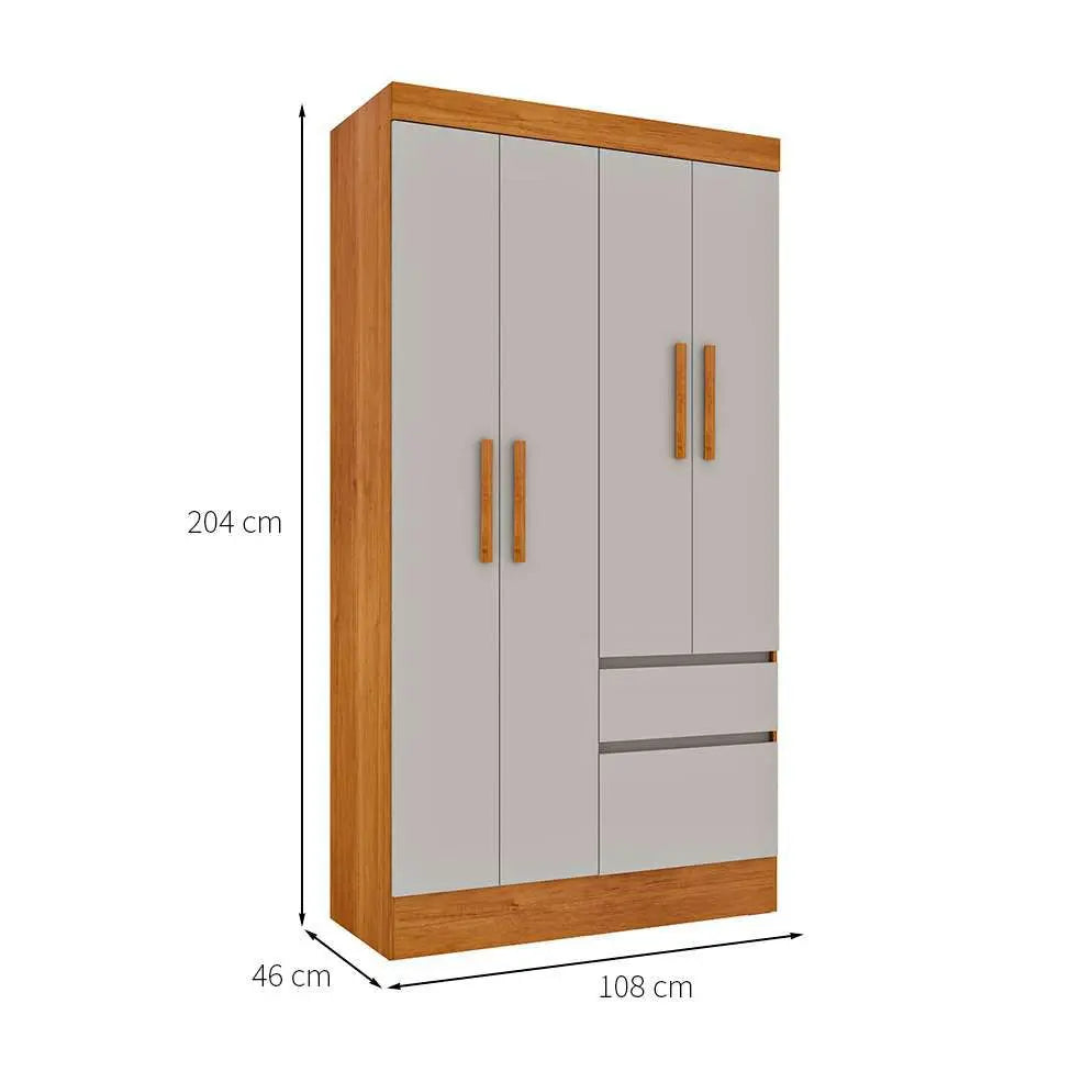 Guarda-Roupa Solteiro Oregon I 4 PT 2 GV