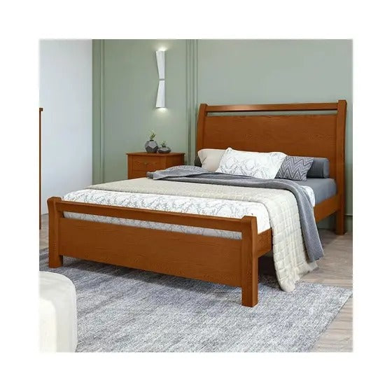 Cama Casal Reali 140 Amêndoa Clean - Lopas