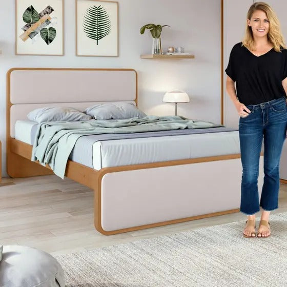 Cama Casal em Mdp/mdf 207x110cm Loop Courino - Móveis Lopas