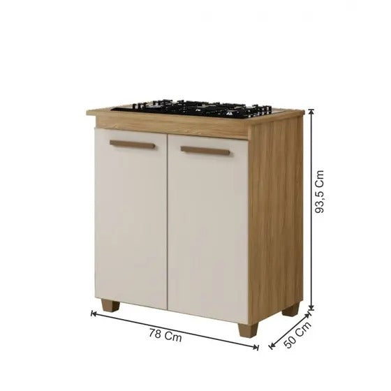 Balcão para Cooktop 5 Bocas Fox - Arte Móveis