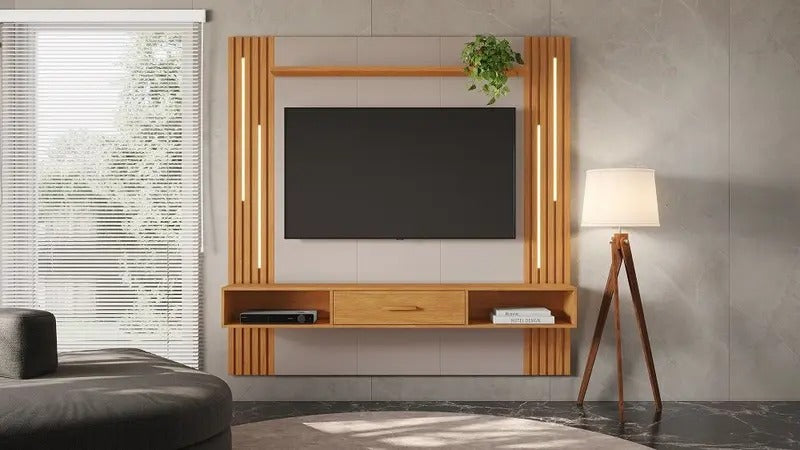 Painel para TV até 65" com 01 Gaveta Louvor JCM Movelaria