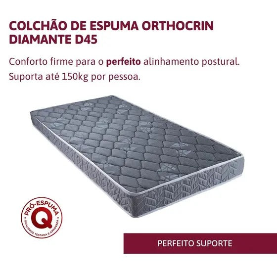 Colchão de Espuma Casal Orthocrin Diamante Black D45