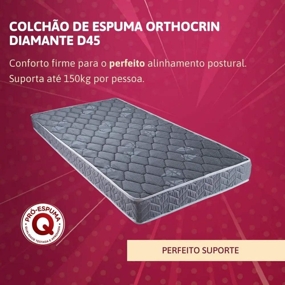 Colchão de Espuma Casal Orthocrin Diamante Black D45