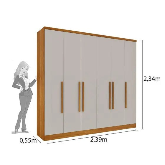 Guarda Roupa Veneza 6 Portas 4 Gavetas TCIL