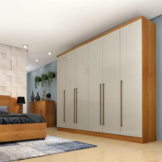 Guarda roupa casal 6 portas 8 gavetas sevilla - TCIL MÓVEIS