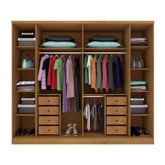 Guarda roupa casal 6 portas 8 gavetas sevilla - TCIL MÓVEIS