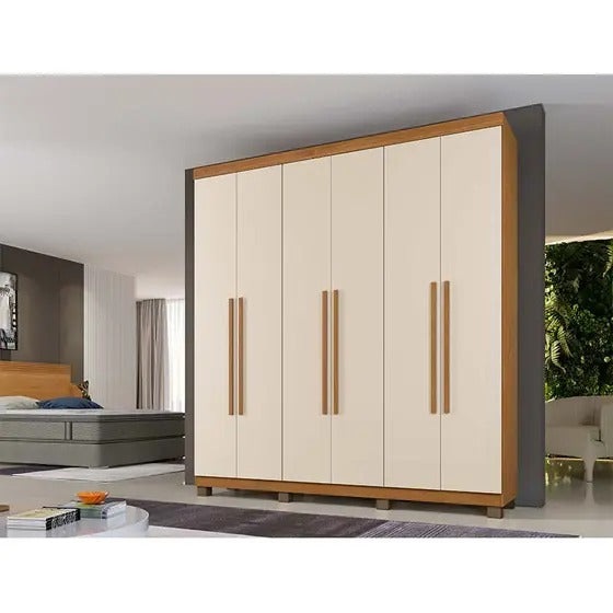 Guarda Roupa Casal 6 Portas 3 Gavetas Milão - Benetil Móveis