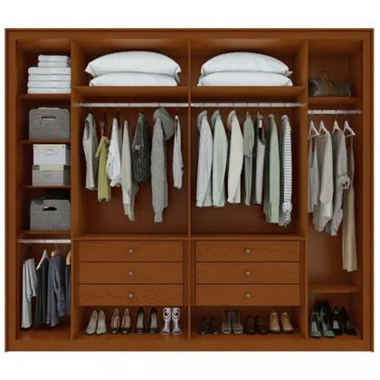 Guarda Roupa Casal 6 Portas 100% MDF Imperatore Lopas