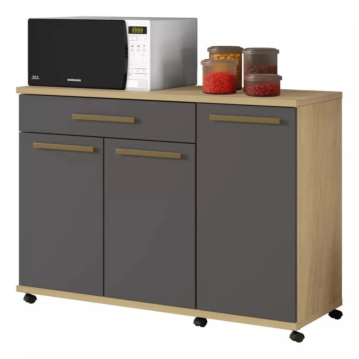 Balcão 3 Portas 1 Gaveta Parati Arte Móveis