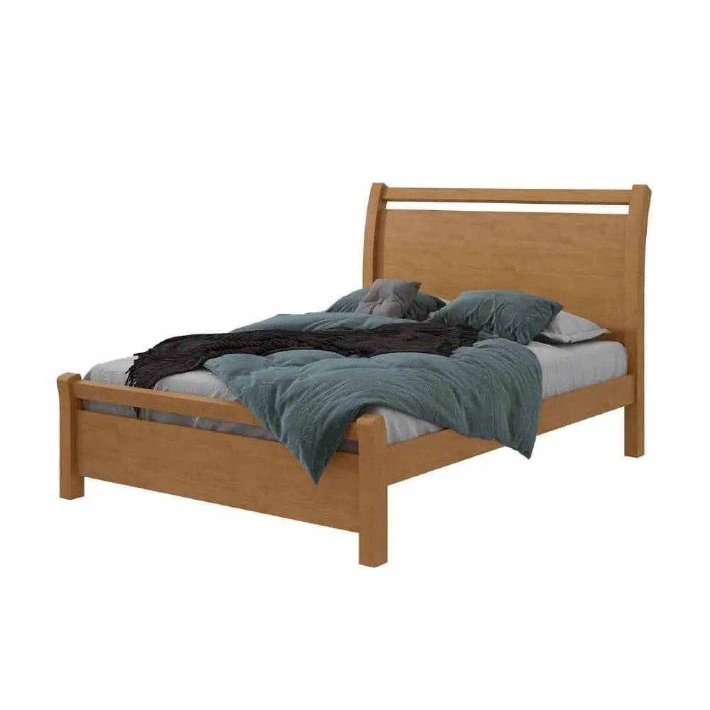 Cama Casal Reali 140 Amêndoa Clean - Lopas