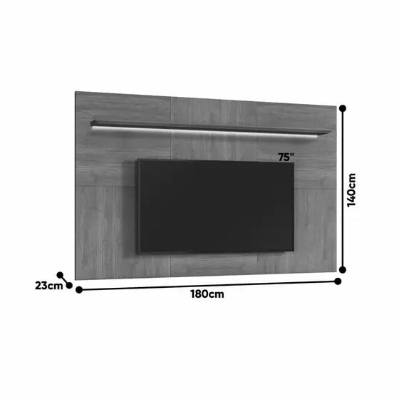 Painel Napoles para TV até 75 Polegadas com LED Mavaular Naturale