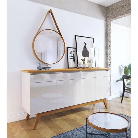 Aparador para Sala Buffet Classic 1.6 Off White Nature - Imcal