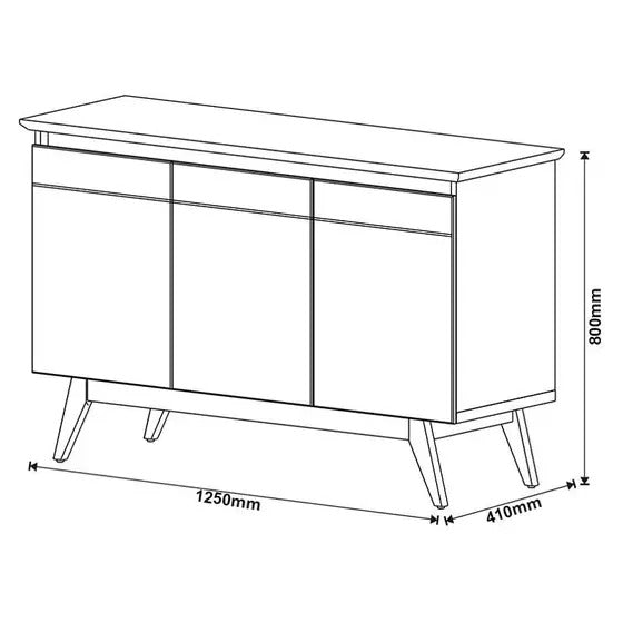 Aparador para Sala Buffet Classic 3 Portas - Imcal