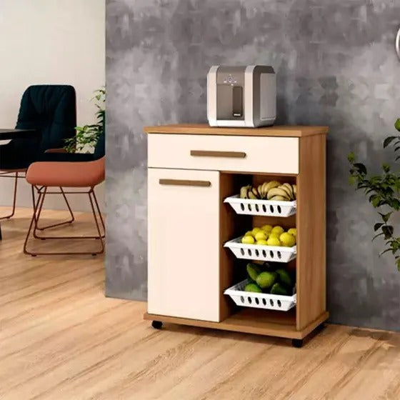 Fruteira 1 Porta 1 Gaveta 3 Cestos Goiânia Arte Móveis