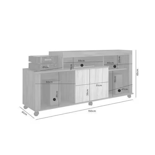 Rack Ouro Tv até 43 Polegadas Jcm Movelaria