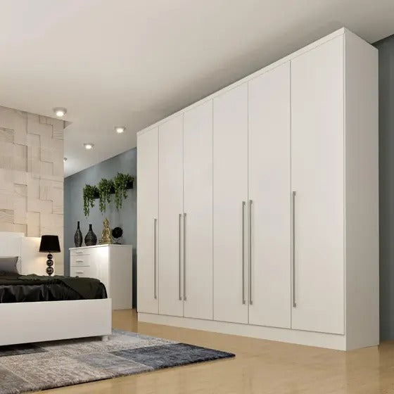 Guarda roupa casal 6 portas 8 gavetas sevilla - TCIL MÓVEIS