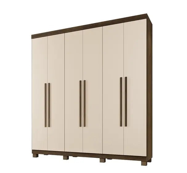 Guarda Roupa Casal 6 Portas 3 Gavetas Milão - Benetil Móveis