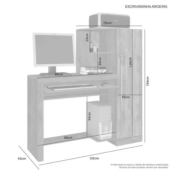 Escrivaninha Aroeira Cinamomo - JCM Movelaria