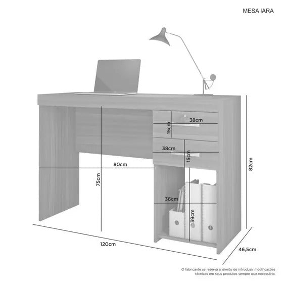 Mesa Office Iara - JCM Movelaria Café