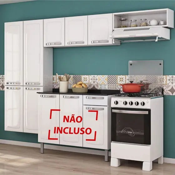 Cozinha Itatiaia Rose Compacta 3 Peças S/Balcão Branco