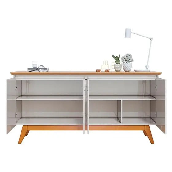 Aparador para Sala Buffet Classic 1.6 Off White Nature - Imcal