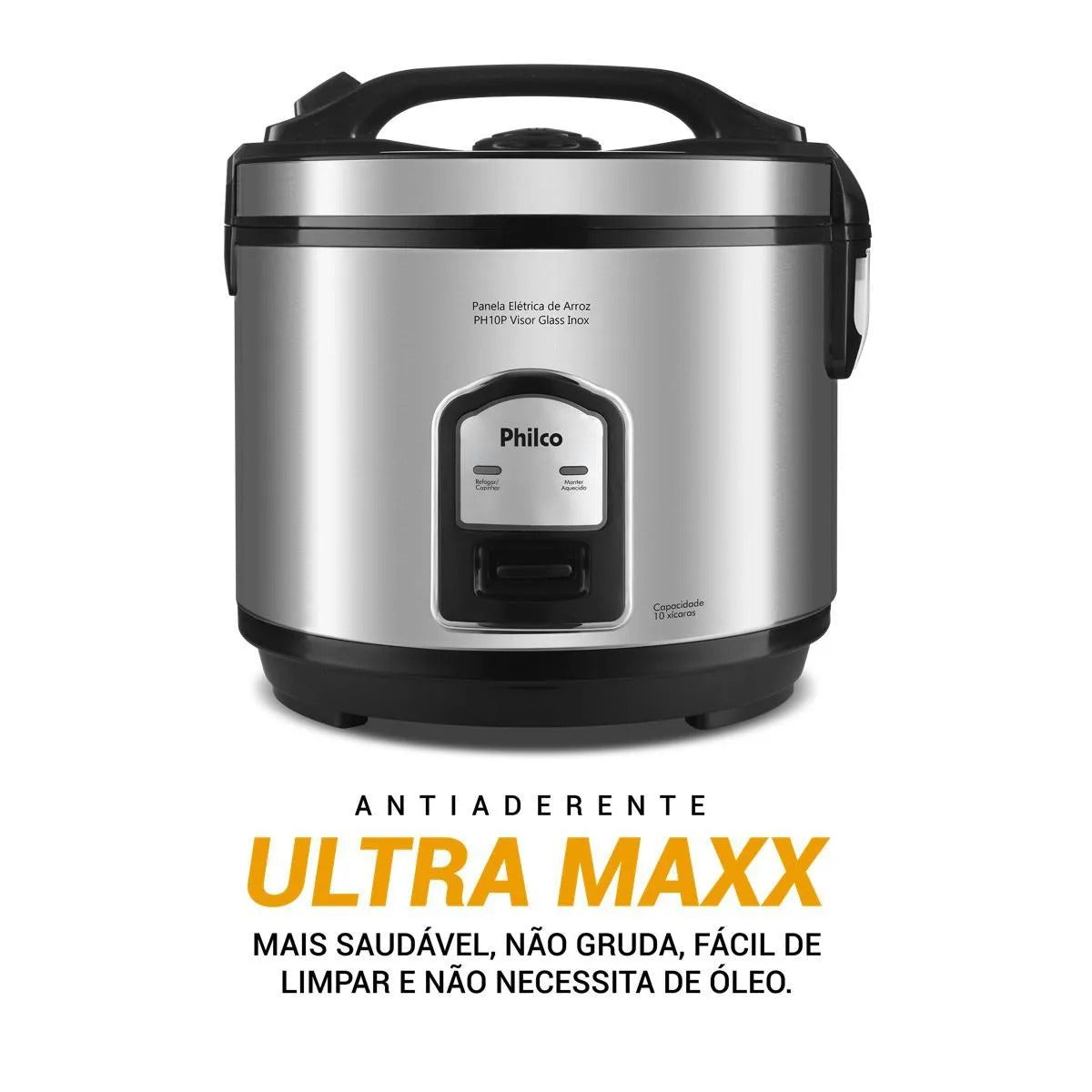 Panela de Arroz Elétrica Philco Inox 10 xícaras PH10P