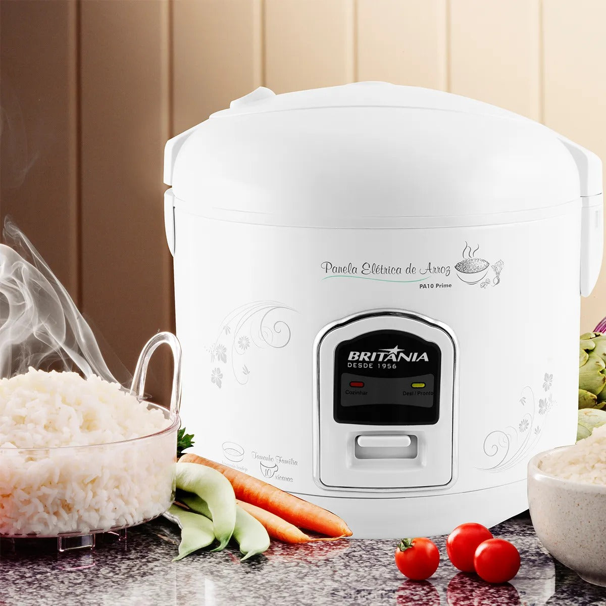 Panela de Arroz Elétrica Britânia 10 Xícaras 4L PA10 Prime
