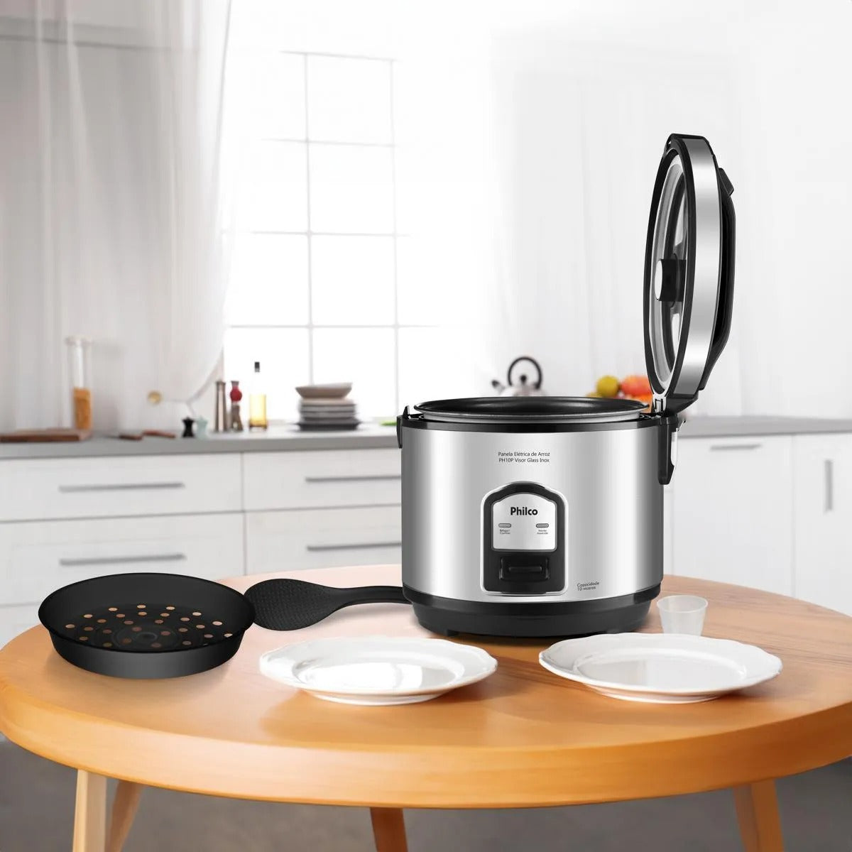 Panela de Arroz Elétrica Philco Inox 10 xícaras PH10P