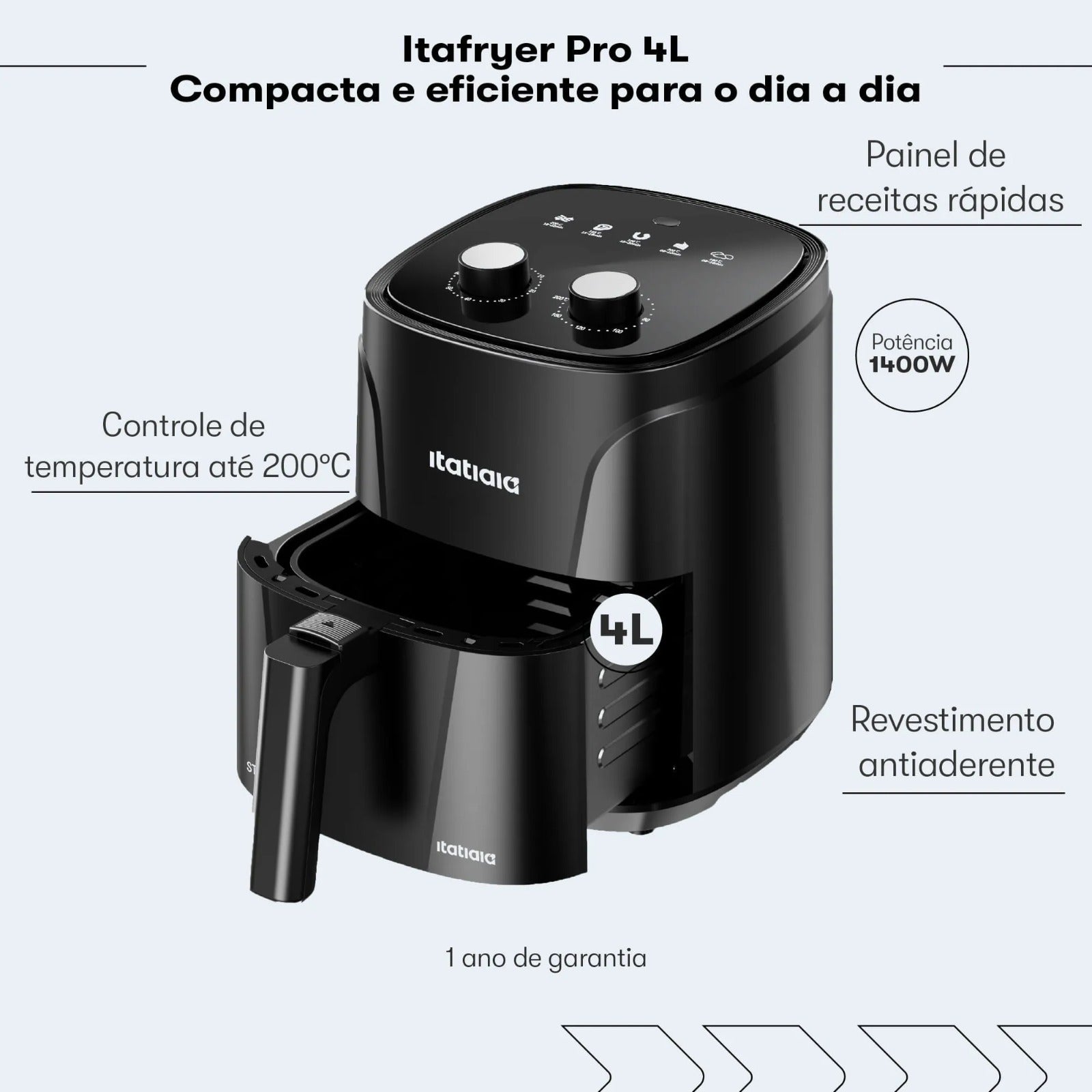 Fritadeira Itafryer PRO 4L 127V 1400W Itatiaia